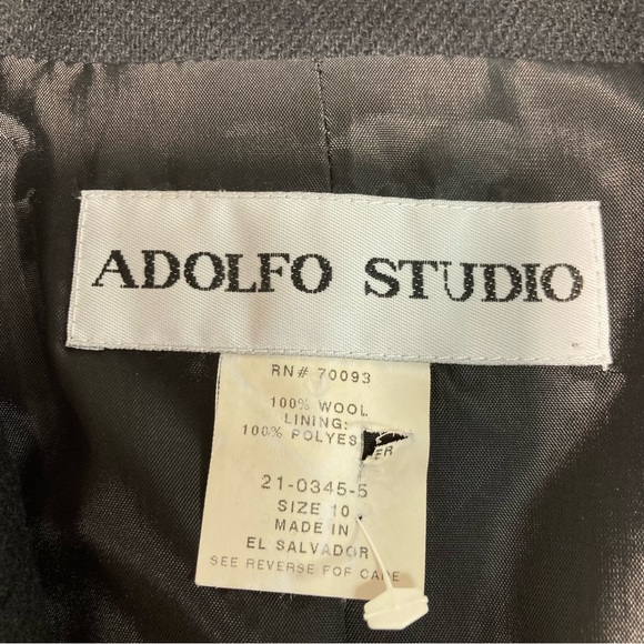 Vintage 90s Adolfo studios wool coat suit jacket - Picture 10 of 15